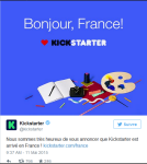 tweet kickstarter France